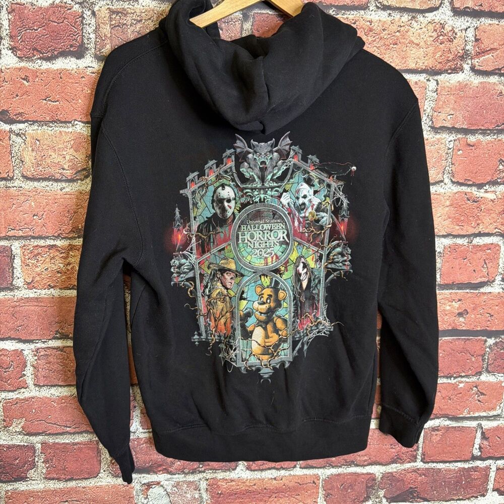 Universal Studios Hoodie Mens XL Black Halloween Horror Nights 2025 Jason Freddy